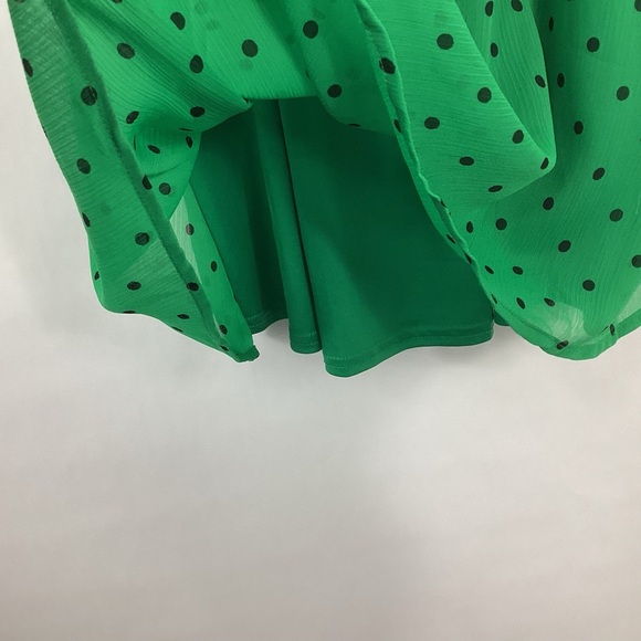 Torrid Green Polka Dot Ruffled Tank Top Size 0 - Picture 3 of 10